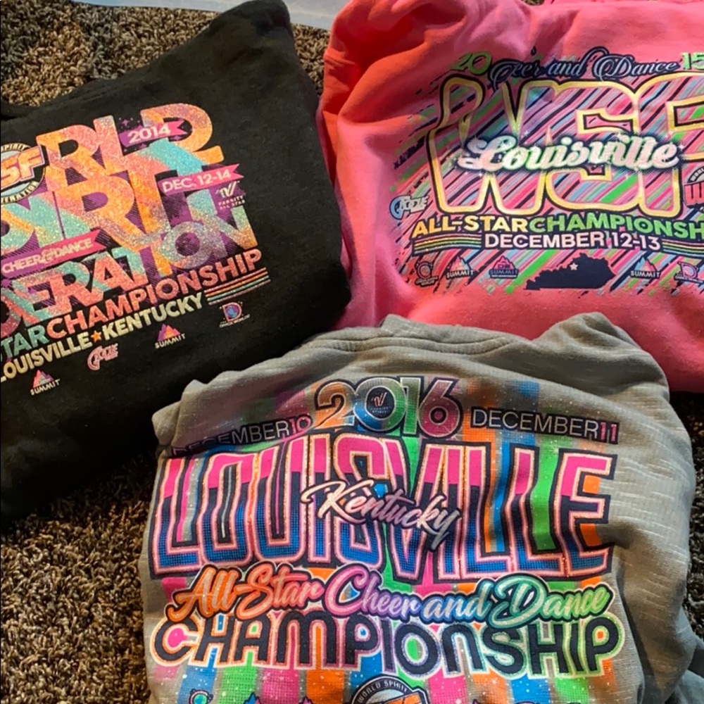 3 WSF Louisville Cheerleading Hoodies